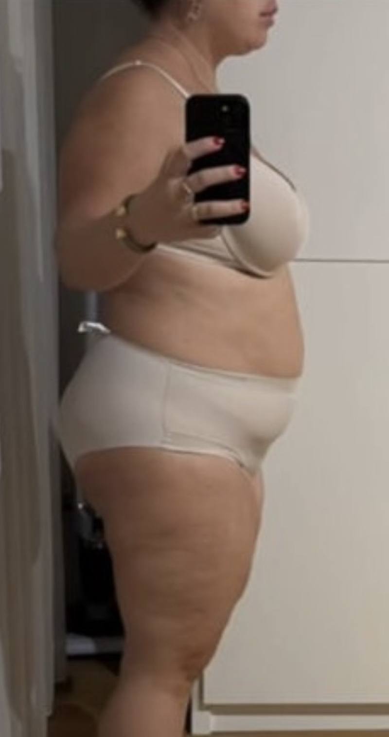 Ioanna antes de transformación física con Método SK